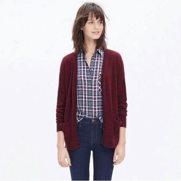 Madewell Landscape Button Front Boyfriend Cardigan S - Picture 1 of 5